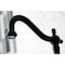 Kingston Brass Duchess Wall Mount Bridge Kitchen Faucet W/ Brass Sprayer, Black KS1260PKLBS - alternate 3
